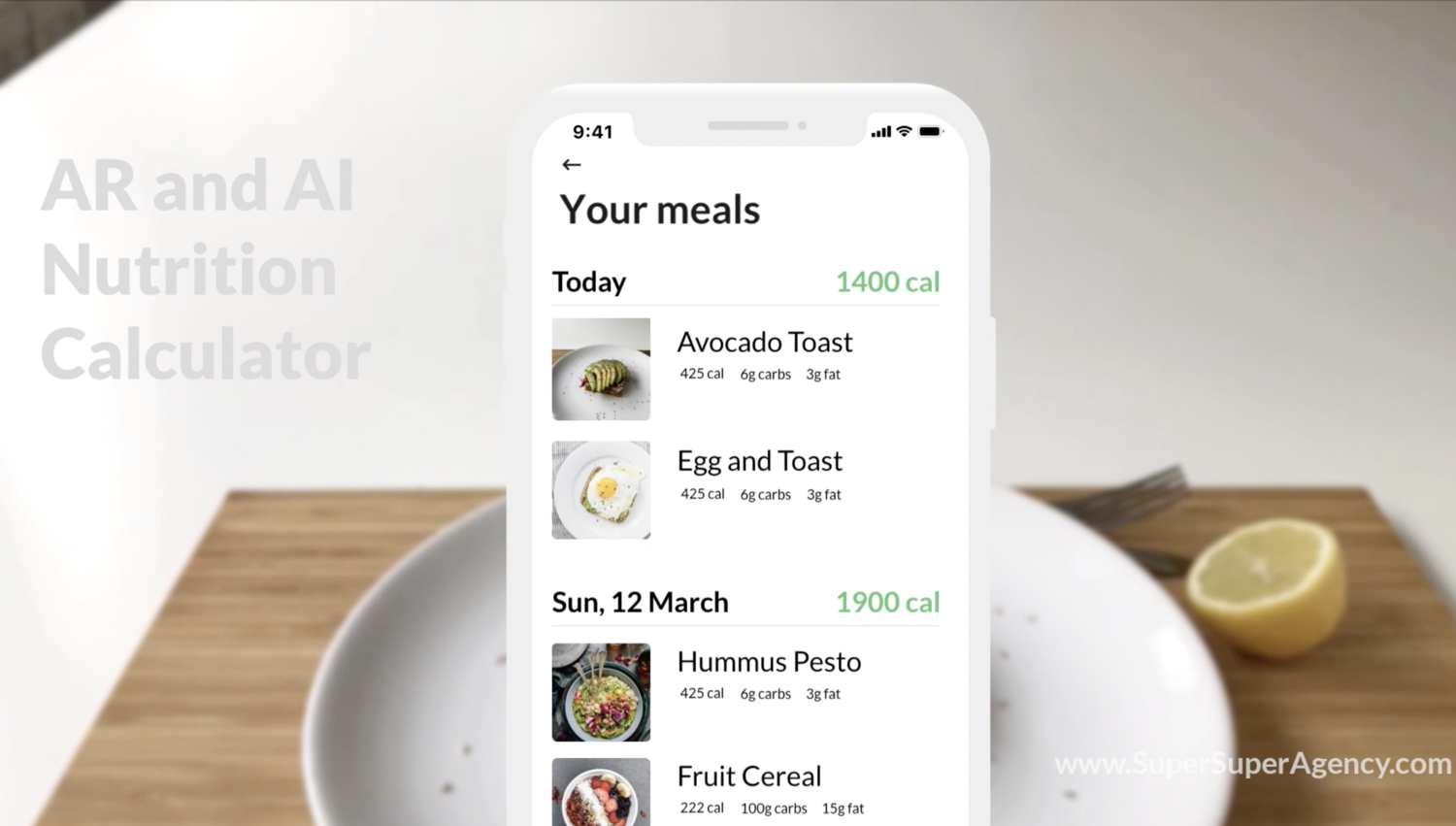 Then your meal gets listed with the rest of your meals by day. And it’s easy as that!
